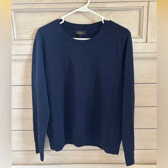 Quince Cashmere Navy Crew Neck Sweater - Picture 3 of 4